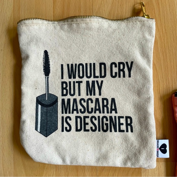 Snarky Sassy Funny cosmetic makeup bags Canvas travel bags zippered pouches 2 ct - Picture 3 of 9